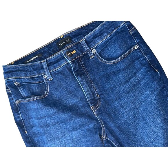 Talbots Flawless High-Rise Straight-Leg Jeans in Dark Wash size 6 - Picture 5 of 6